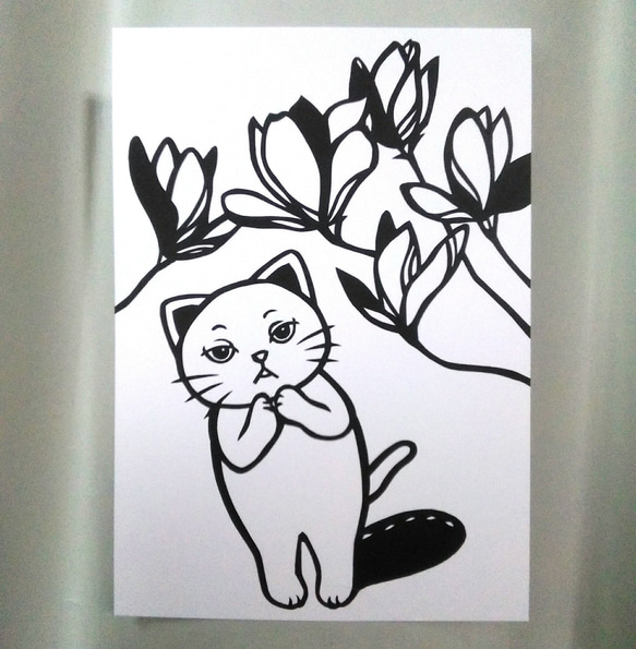 【切り絵】原画　A5サイズ　Magnolia2