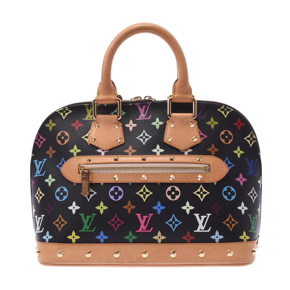 LOUIS VUITTON ルイヴィトン マルチカラー アルマ 黒 M92646 レディース モノグラムマルチカラー ハンドバッグ ABランク 中古 