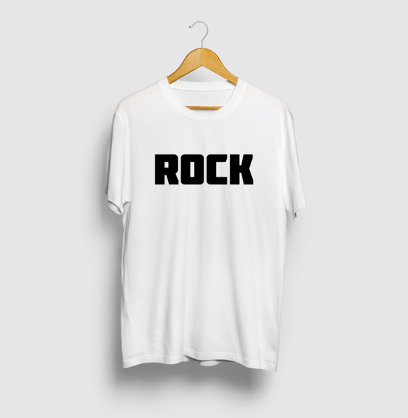 Rock ロック シンプル BIGロゴTシャツ ストリートファッション