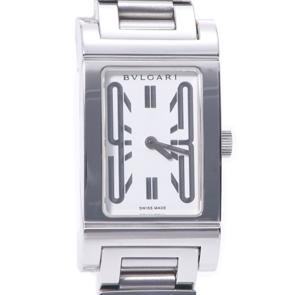 BVLGARI ブルガリ レッタンゴロ RT39S レディース SS 腕時計 白文字盤 Aランク 中古 