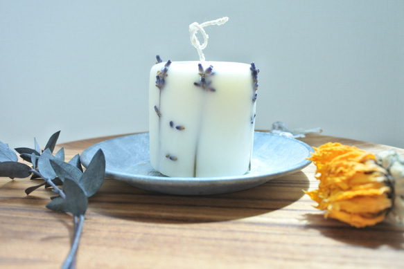 ◌キャンドル◌ぷっくりラベンダーの3Dアロマキャンドル　lavender aroma candle ⋮ シトラスの香り