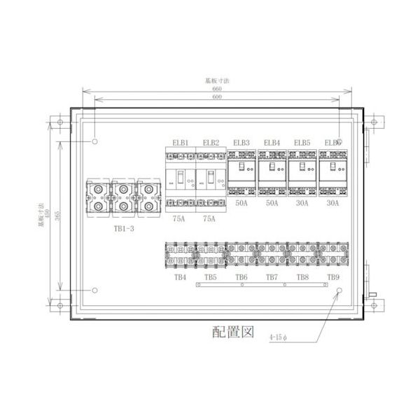 セフティー電気用品 セフティー 仮設分岐盤 6回路（75A×2）（50A×2）（30 EP-E6A 340-2903（直送品）