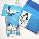 ペンギンポストカード［みずいろセット］5枚入り