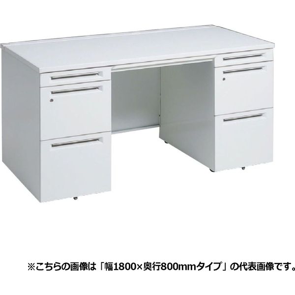 オカムラ アドバンスS 両袖机 左右3段 引出し付 幅1600×奥行700×高さ720mm 3VASAF