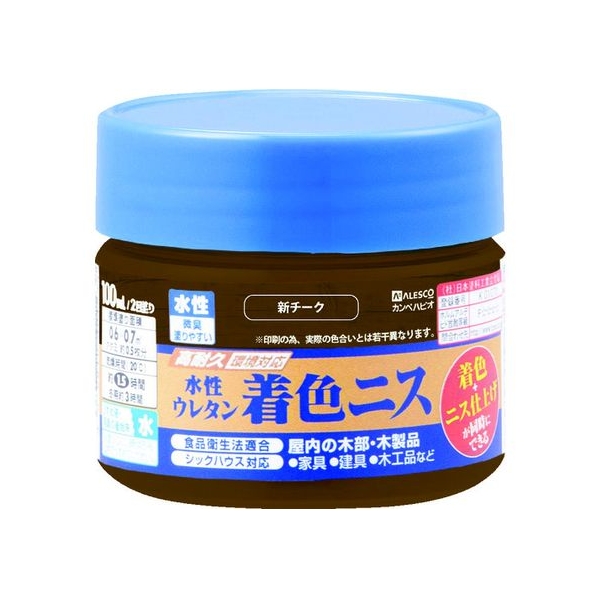 カンペハピオ 水性ウレタン着色ニス 100ML 新チーク FC895JB-5429374