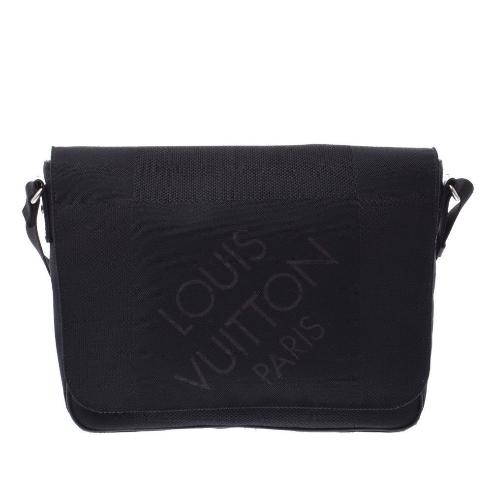 LOUIS VUITTON ルイヴィトン ダミエ ジェアン プチメサジェ ノワール（黒） M93618 ユニセックス キャンバス/レザー ショルダーバッグ Bランク 中古 