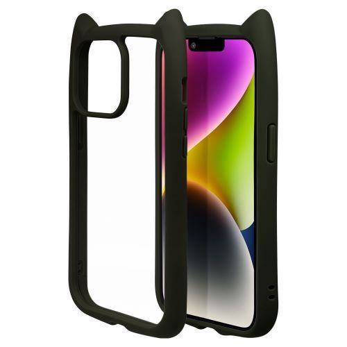 ラスタバナナ iPhone 14/iPhone13 猫耳ケース mimi GLASS ブラック