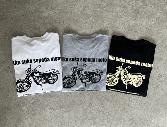 当店ロングセラー♪バックプリントがカッコいい！original大人のバイクTシャツ「SR」