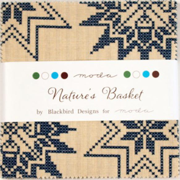 「Nature’s Basket」moda Charm Pack(カットクロス42枚）Blackbird Designs