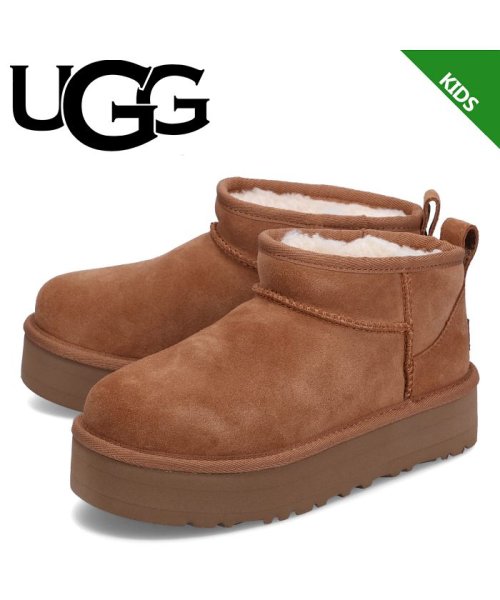 UGG アグ ウルトラミニ プラットフォーム ムートンブーツ クラシック キッズ 厚底 KIDS CLASSIC ULTRA MINI PLATFORM チェス