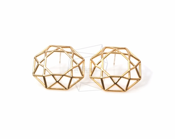 ERG-556-MG【2個入り】オクタゴンスターピアス,Octagon Star Post Earring