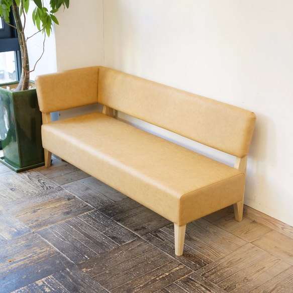 2.5s Standard sofa-L（右）（ NA × 合成皮革ベージュ Ba-03 ）