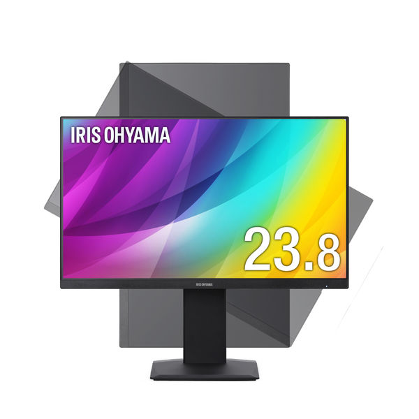 アイリスオーヤマ 23.8インチ液晶モニター 画面回転機能/上下昇降機能 DT-EF233P-B 1台