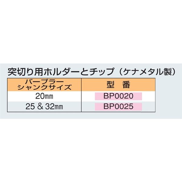 ノガ・ウォーターズ（NOGA） バープラー用突切りホルダーとチップ（20mm用） BP0020 1個（直送品）