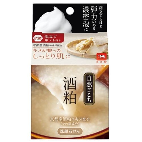 牛乳石鹸共進社(株) 自然ごこち 酒粕 洗顔石けん 80g