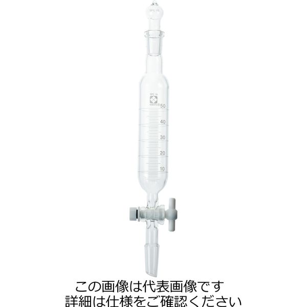 柴田科学 SPC分液ロート 円筒形 目盛付 PTFEコック付 50mL 030270-15501 1個（直送品）