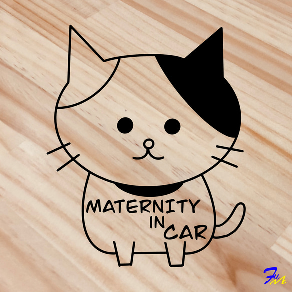 MATERNITY IN CAR 34 マタニティ ステッカー  ねこ