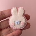 フェルトマグネット　うさぎ　こうさぎ　bunny　冷蔵庫　ホワイトボード　pink (C)