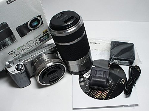 SONY ミラーレス一眼 α NEX-5R ダブルズームレンズキット E PZ 16-50mm F3.5-5.6 OSS + E 55-210m【中古品】