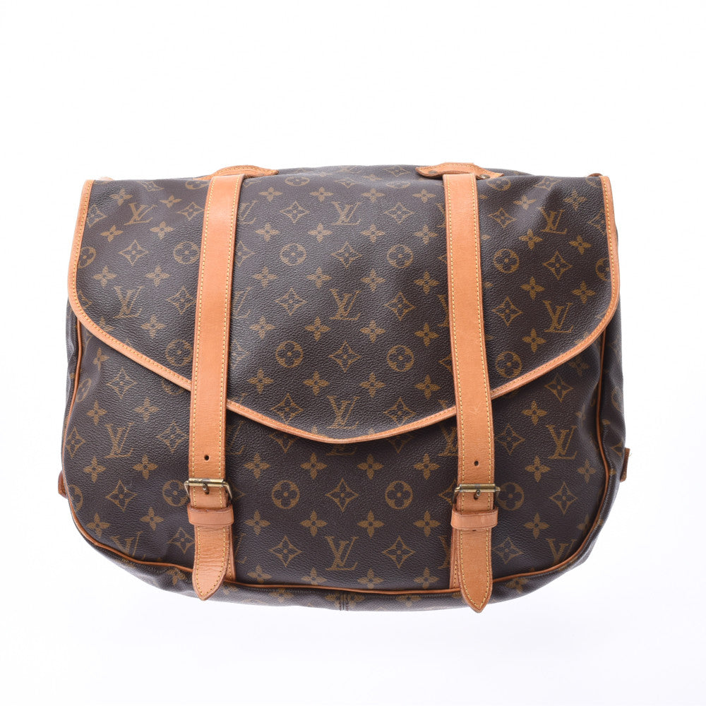 LOUIS VUITTON ルイヴィトン モノグラム ソミュール43 ブラウン M42252 ユニセックス ショルダーバッグ Bランク 中古 