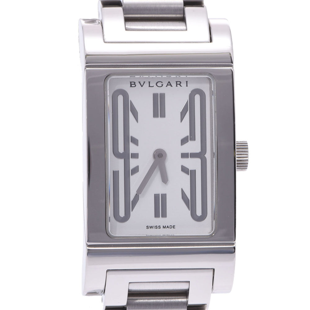 BVLGARI ブルガリ レッタンゴロ39 RT39S レディース SS 腕時計 白文字盤 Aランク 中古 