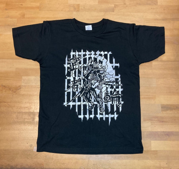 オリジナル和柄Tシャツ『武者輪カタナ』（ブラック）Mサイズ