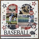 スクラップブッキング  12インチ完成品   BASEBALL 〜 GAME DAY VIBES  〜