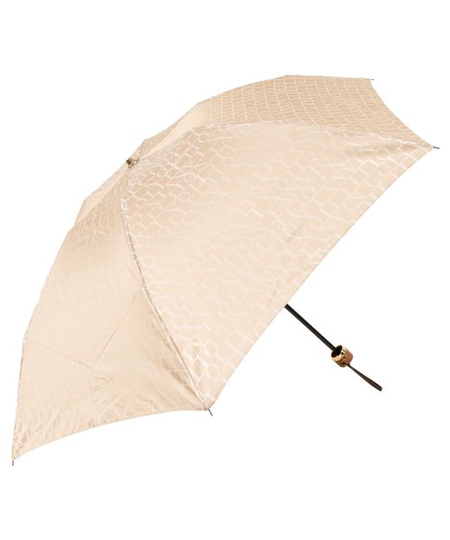 ランバン コレクション LANVIN COLLECTION 雨傘 折りたたみ ミニ レディース 55cm 軽量 FOLDING UMBRELLA ベージュ ブラ