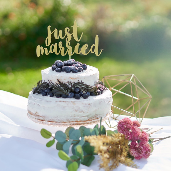 Just Married ケーキトッパー　結婚式　飾り付け　飾り