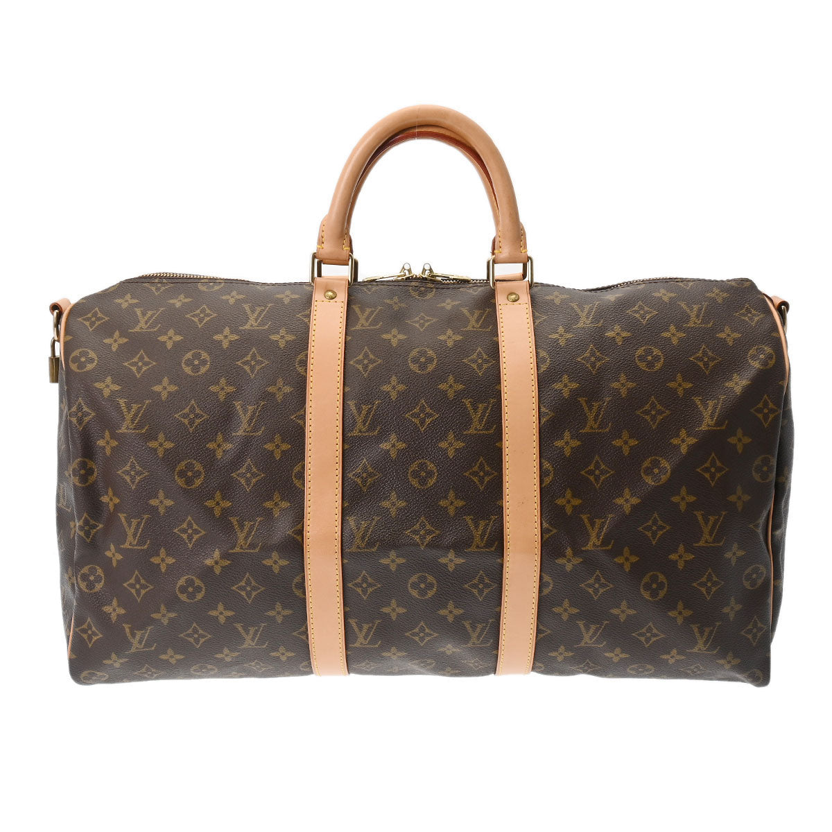 【年末の贈り物】LOUIS VUITTON ルイヴィトン モノグラム キーポル バンドリエール 50 2WAY ブラウン M41416 ユニセックス モノグラムキャンバス ボストンバッグ ABランク 中古 _画像1