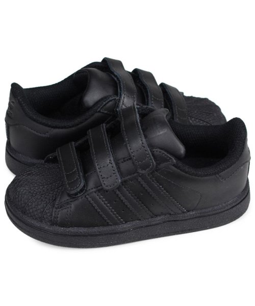 アディダス オリジナルス adidas Originals スーパースター スニーカー ベビー ベルクロ SUPERSTAR CF 1 ブラック 黒 BZ041