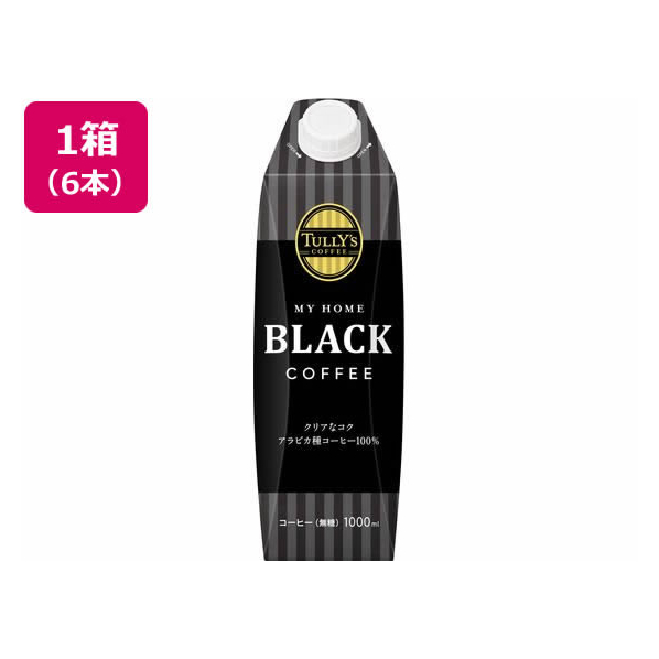 伊藤園 TULLY’S COFFEE BLACK 1L×6本 FCC6452