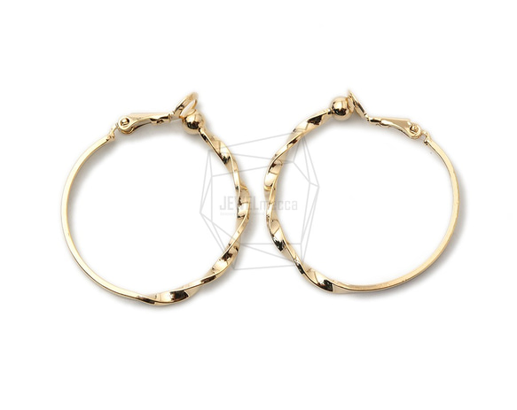 ERG-1341-G【2個入り】ツイストラウンドイヤリン,Twisted round earrings