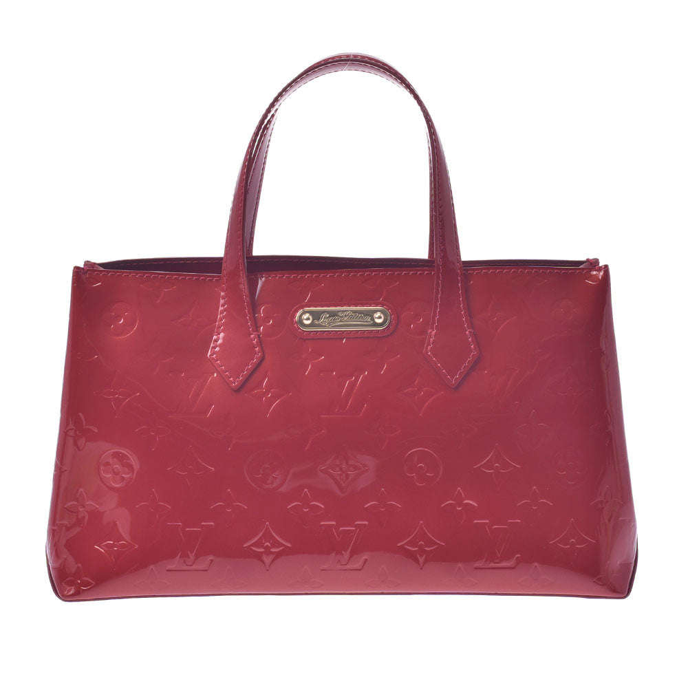 LOUIS VUITTON ルイヴィトン ヴェルニ ウィルシャーPM ポムダムール M93642 レディース モノグラムヴェルニ ハンドバッグ Aランク 中古 