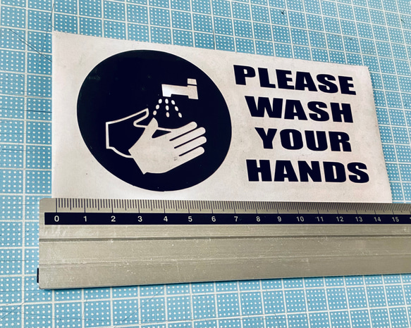 PLEASE WASH HANDS ステッカー