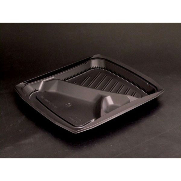 リスパック 弁当容器 バイオデリカ TP弁当 80-5B 黒 RHHT621 1ケース(600個(50個×12)（直送品）