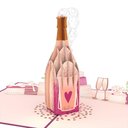 ポップアップグリーティングカード　Wedding Champagne