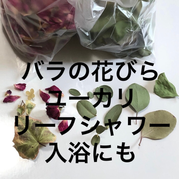 【特価】バラの花びら ユーカリ リーフ リーフシャワー 39g ＊ ドライフラワー ハンドメイド花材