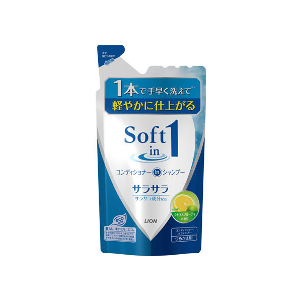 ライオン ソフトインワンシャンプー サラサラ つめかえ用 380mL F864490