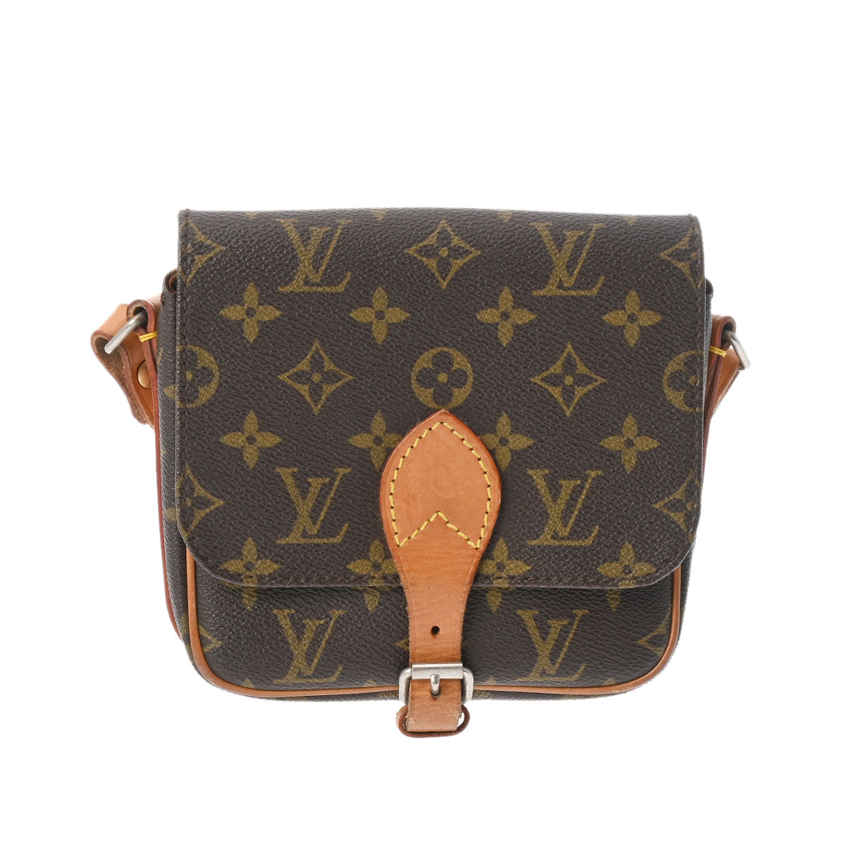 【年末の贈り物】LOUIS VUITTON ルイヴィトン モノグラム カルトシエール  ブラウン M51254 レディース モノグラムキャンバス ショルダーバッグ Bランク 中古 