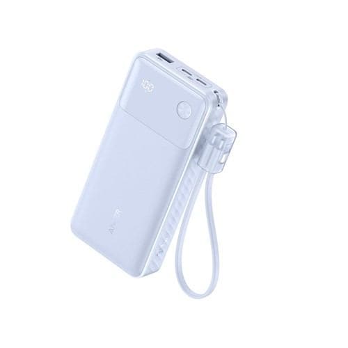 アンカー A1384NV1 モバイルバッテリー Power Bank（20000mAh、30W）パープル