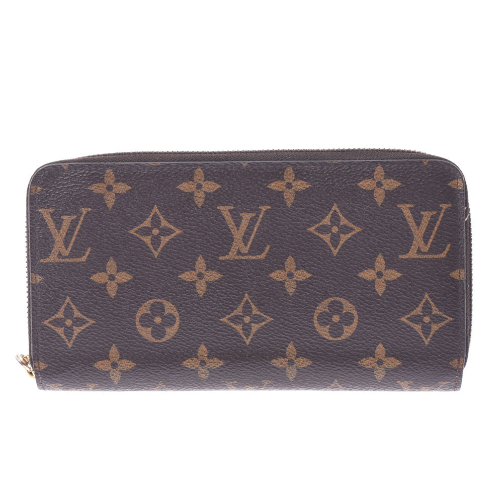 LOUIS VUITTON ルイヴィトン モノグラム ジッピーウォレット ブラウン M42616 ユニセックス モノグラムキャンバス 長財布 Bランク 中古 