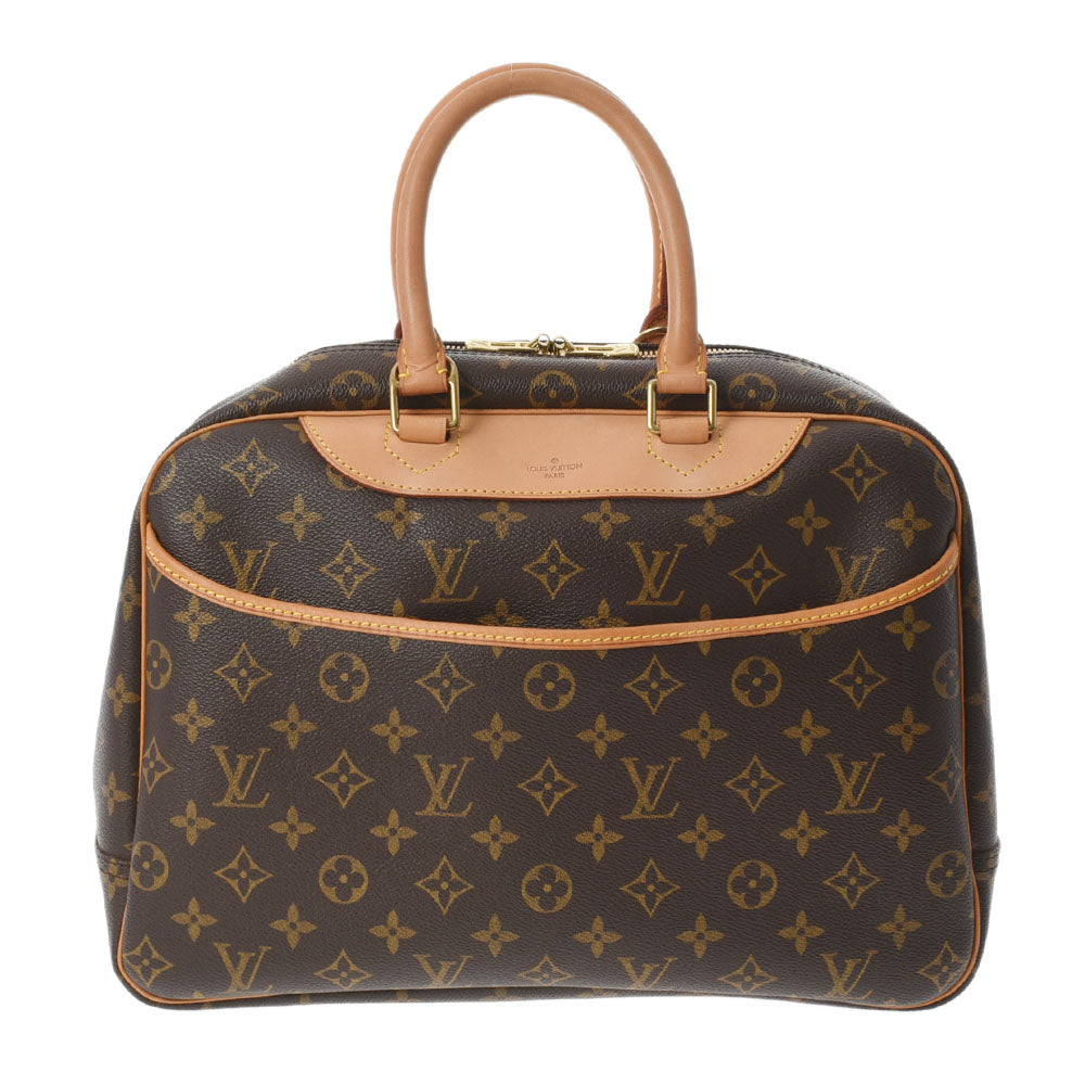 【お歳暮】LOUIS VUITTON ルイヴィトン モノグラム ドーヴィル ブラウン M47270 ユニセックス モノグラムキャンバス ハンドバッグ ABランク 中古 _画像1