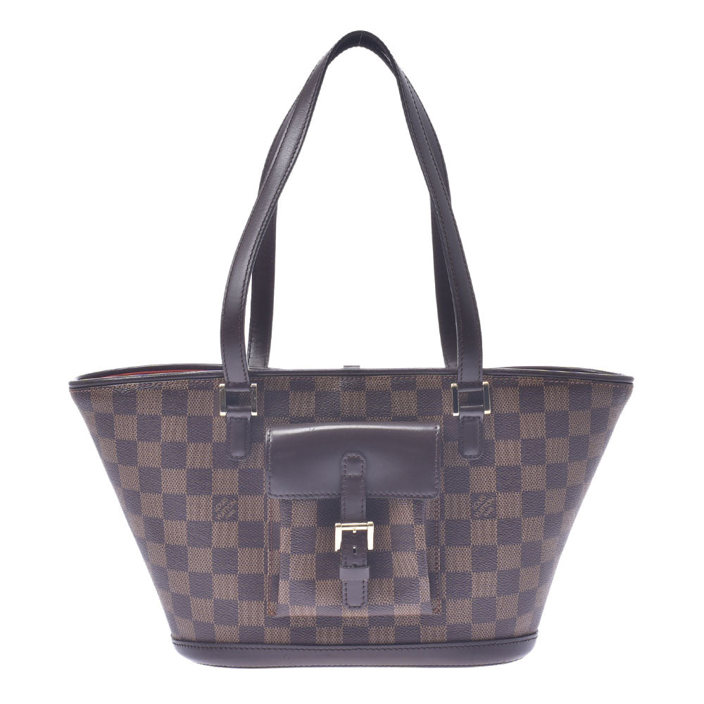 LOUIS VUITTON ルイヴィトン ダミエ マノスクPM ブラウン N51121 レディース ダミエキャンバス ハンドバッグ Bランク 中古 