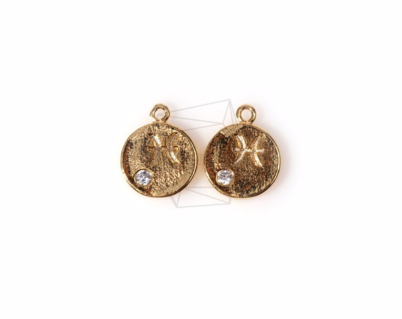 PDT-479-G【2個入り】星座/魚座（ウオ座）,Constellation(Pisces)Pendant