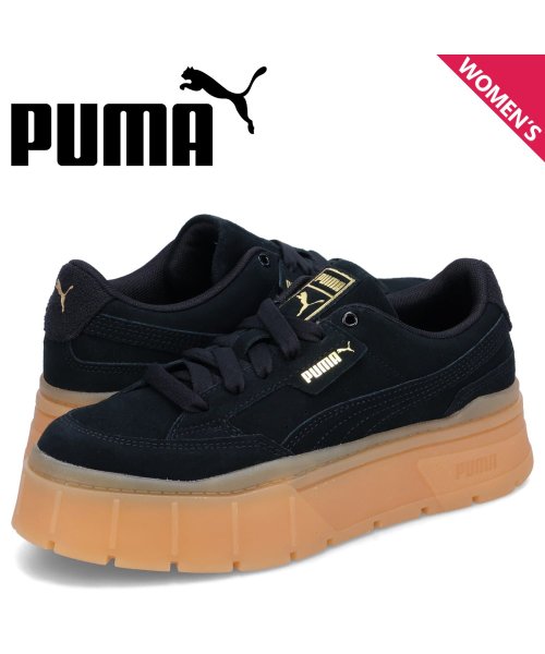 PUMA プーマ スニーカー ウィメンズ メイズ スタック ソフト ウィンター レディース 厚底 MAYZE STACK SOFT WINTER WNS ブラッ