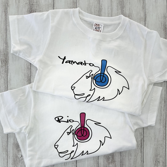 ヘッドフォンライオンTシャツ