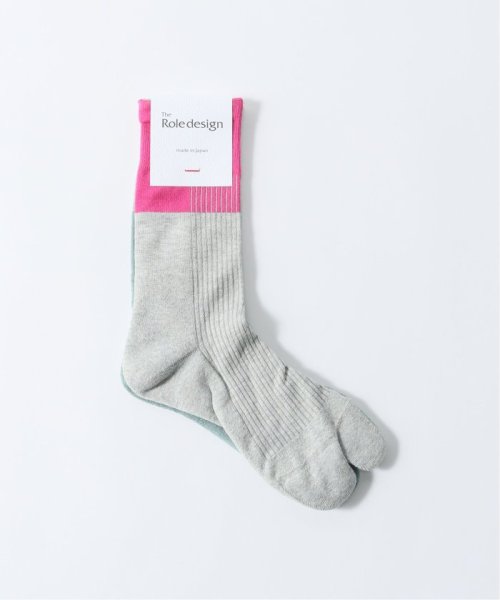 【THE ROLE DESIGN / ザ ロールデザイン】ASYMMETRY RIB SOCKS WOMEN