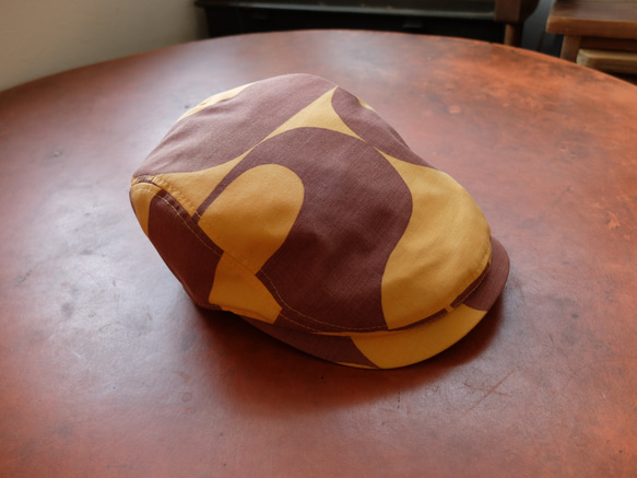 珈琲柄(小さいサイズ)ハンチング(coffee pattern(small size) hunting cap)