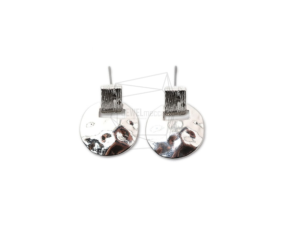 ERG-1622-R【2個入り】ハンマードラウンドピアス,Hammered round post Earring